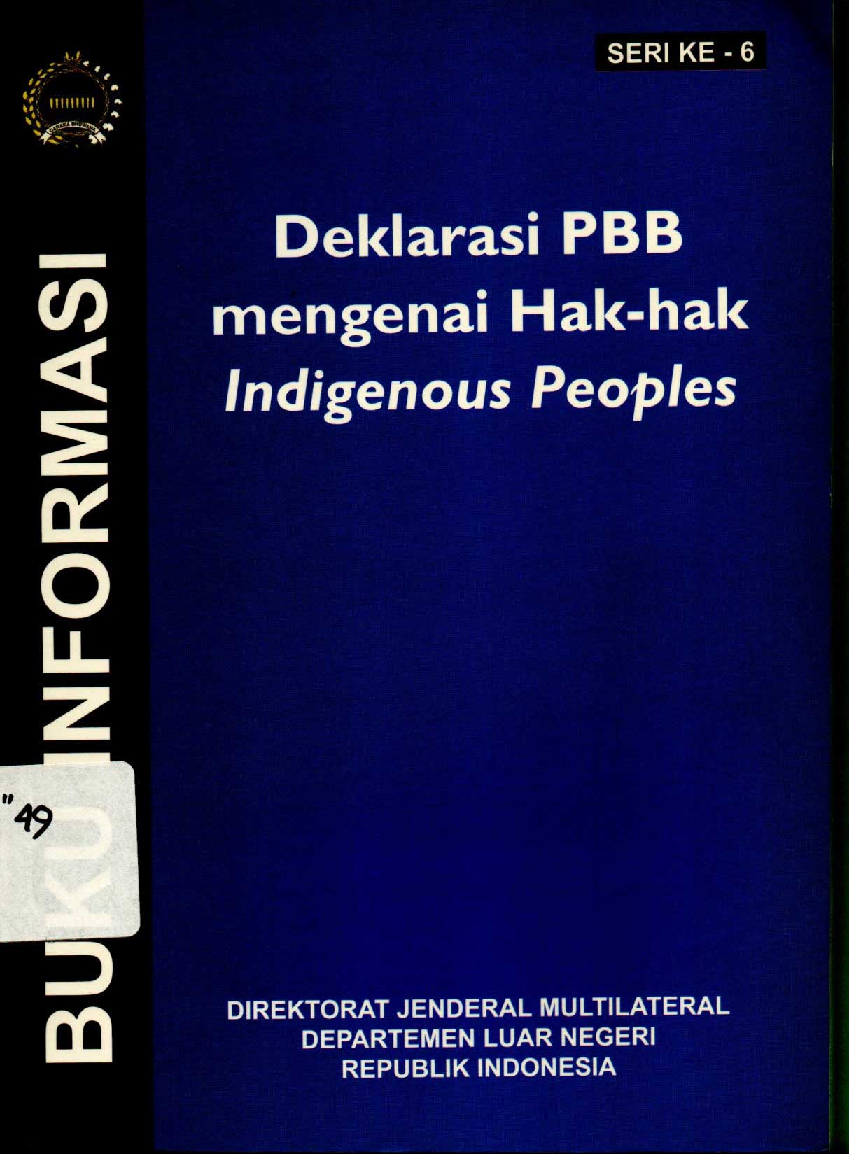 Deklarasi PBB mengenai Hak-hak Indigenous Peoples