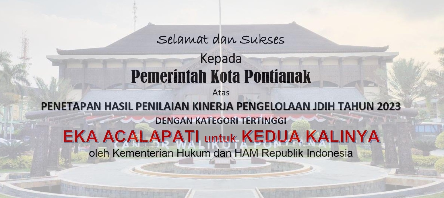 Penghargaan JDIH Pemkot Kategori Eka Acalapati 2023